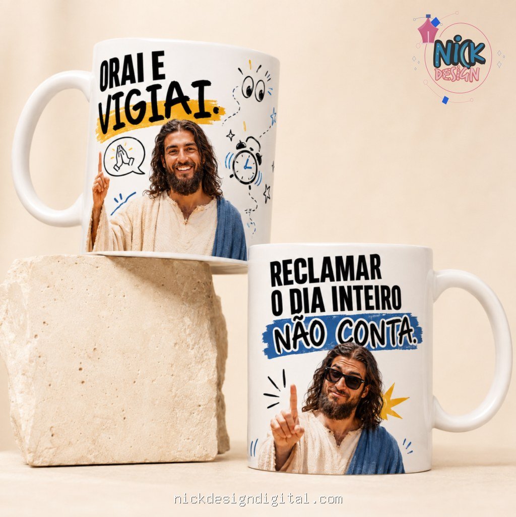 Coleção Jesus Irônico 1.0 - Artes Canecas - Imagem 1