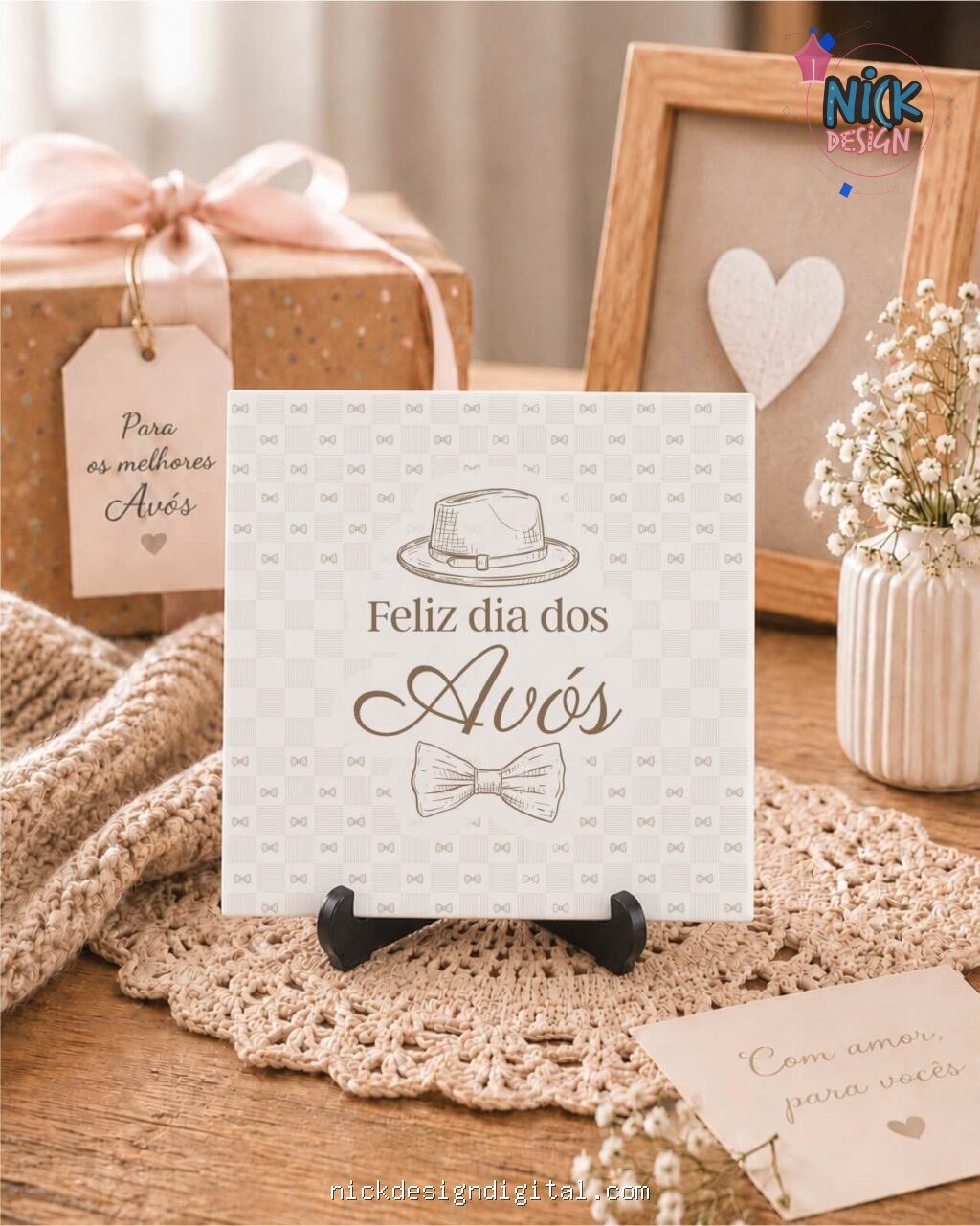 Dia dos Avós V5 SEM FOTO - Artes para Azulejos - Imagem 1
