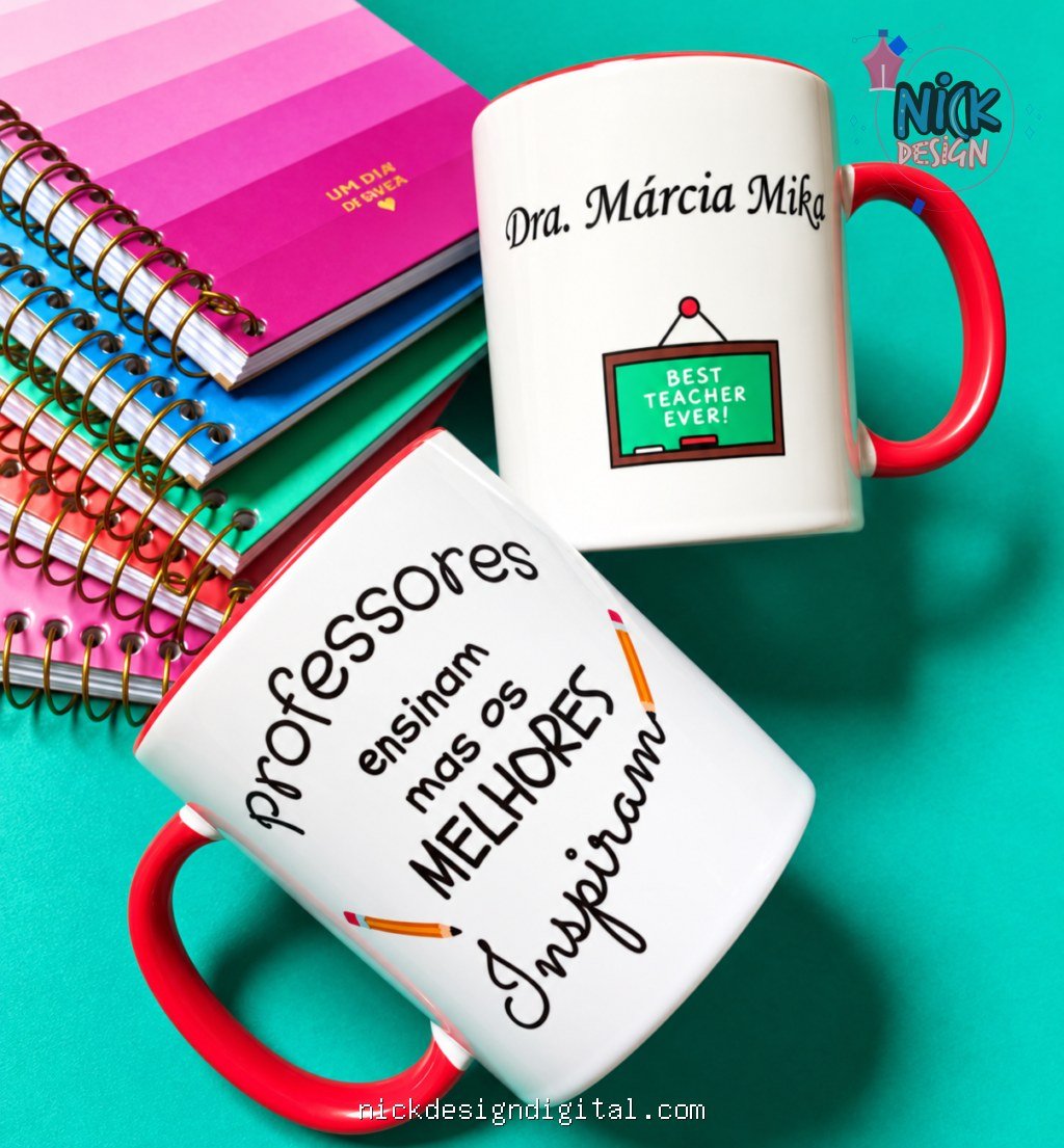 Professores ensinam mas os melhores inspiram - Arte Avulsa Caneca - Imagem 1