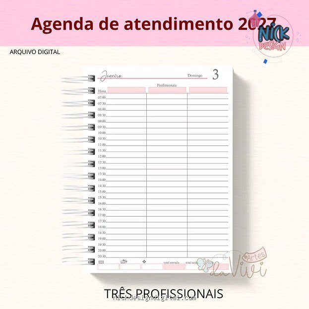 Agendamento 3 Profissionais 2027 - Imagem 1