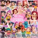 Guerreiras do K-POP Cute Imagens PNG e Fundos - Kit Digital