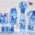Borboleta Azul - Kit Festa Pronta