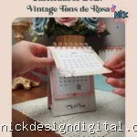 Calendário 2027 - Vintage Tons de Rosa (Perfeito Miolo)