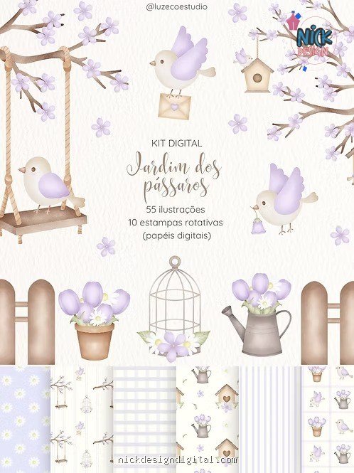 Jardim dos Pássaros Lilás - Imagem 1