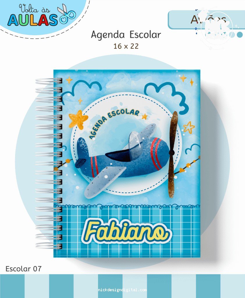 Aviões - Kit Escolar 2026 (Lina Criativa)