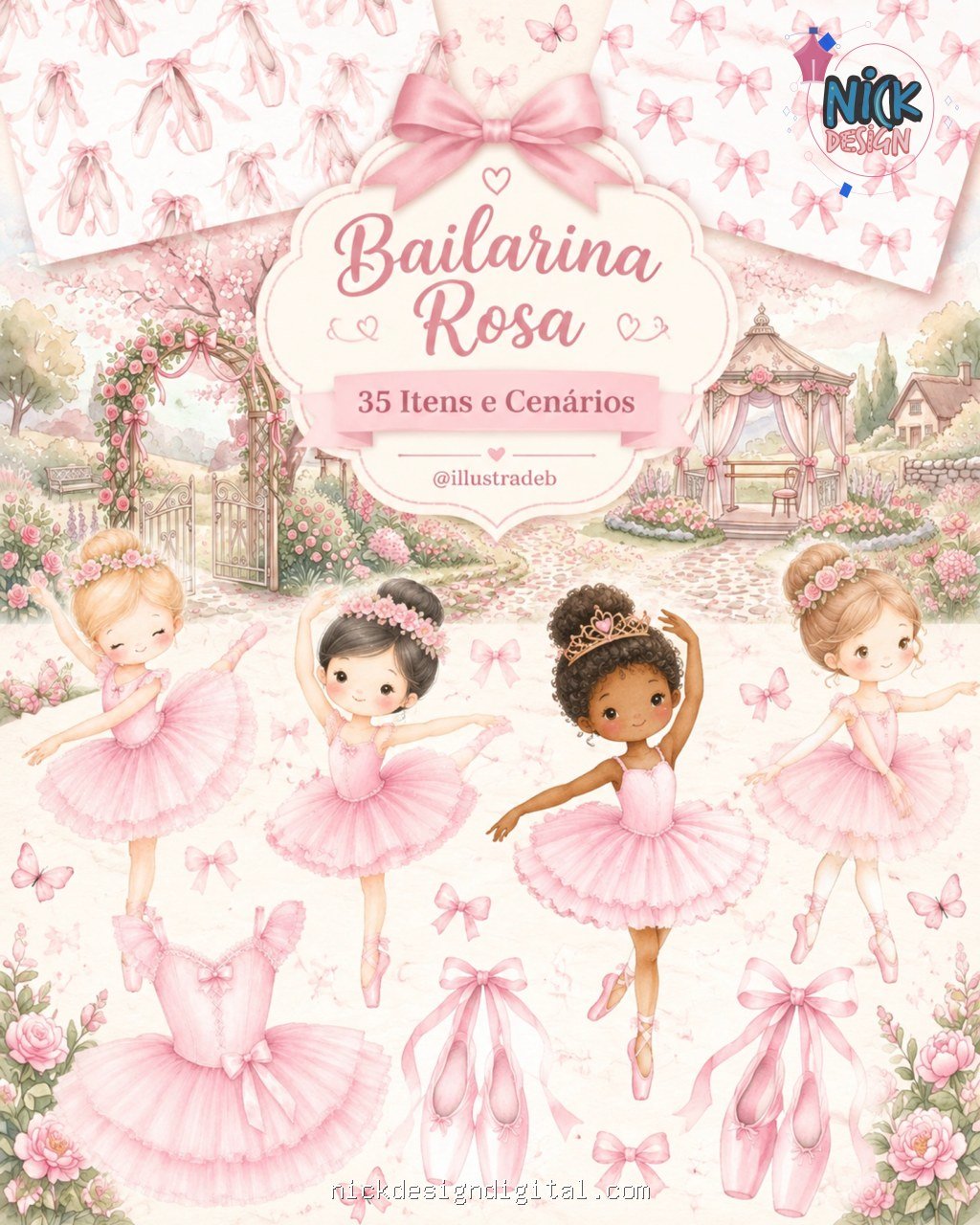 Bailarina - Kit Digital - Imagem 1