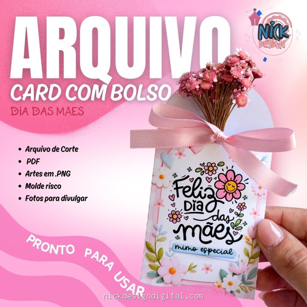 Card com Bolso - Dia das Mães - Imagem 3