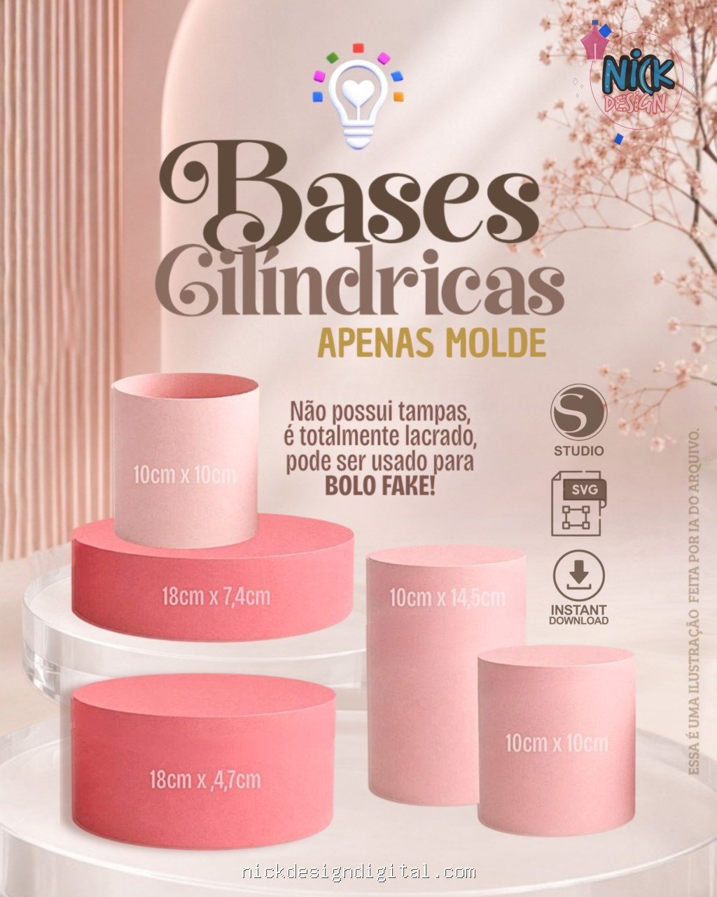 Bases Cilindricas - Moldes - Imagem 1