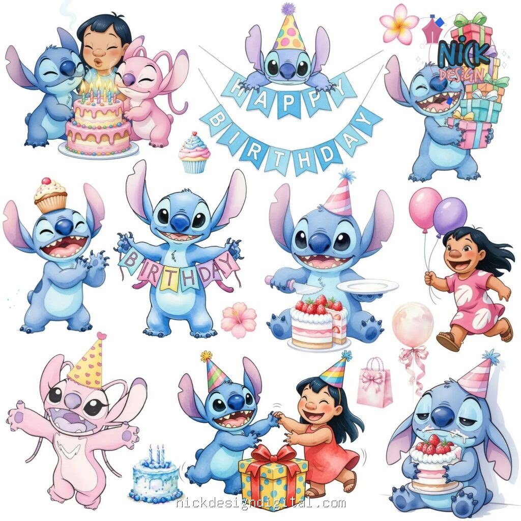Stich Aniversário - Kit Digital - Imagem 2
