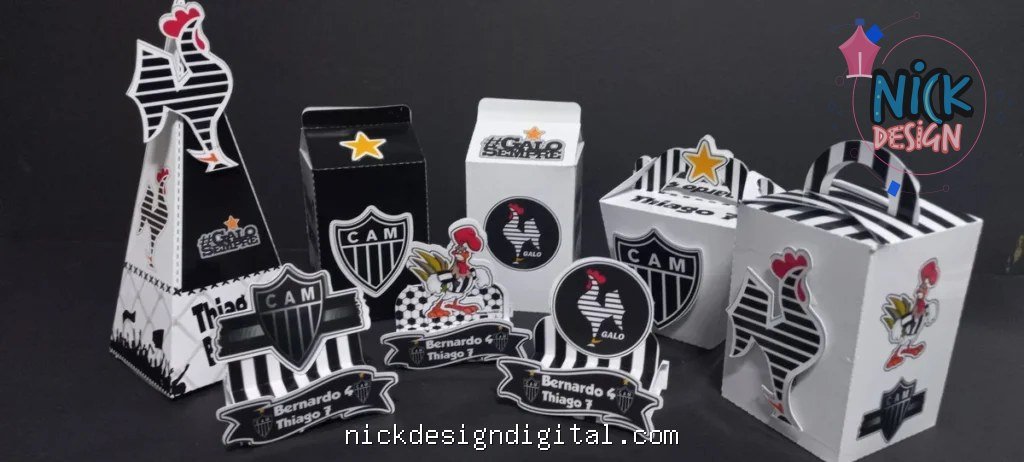 Atlético Mineiro Galo Doido - Kit Festa Pronta - Imagem 1