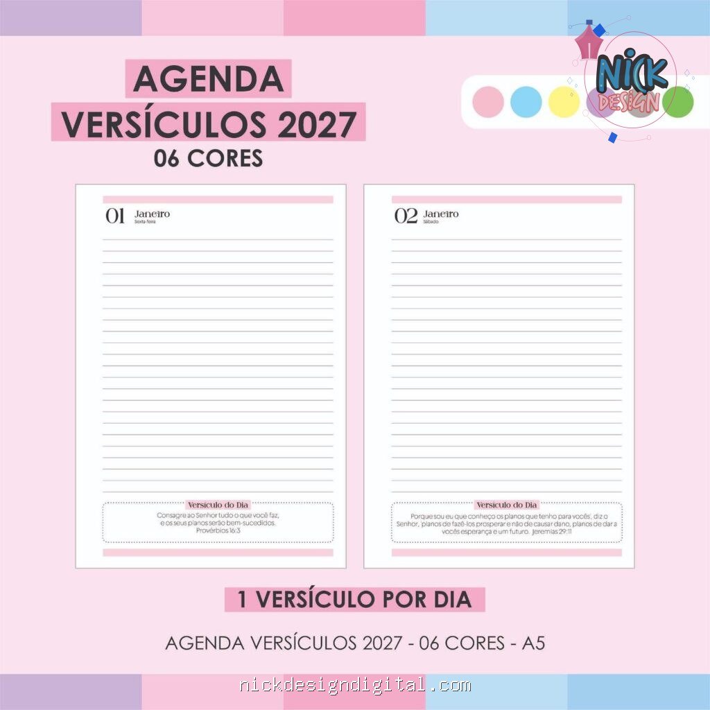 Agenda Versículos 2027 - 06 Cores - Imagem 3