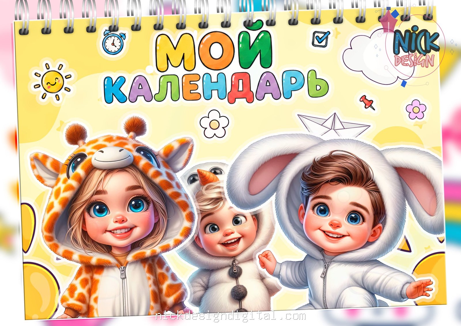 Calendario infantil - Livro Interativo