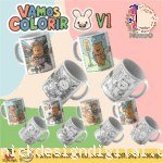 Petit Mundo V1 para Colorir - Estampas Canecas