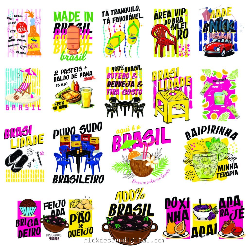 Brasileirises - Artes para Camisas / Adesivos / Agendas - Imagem 2
