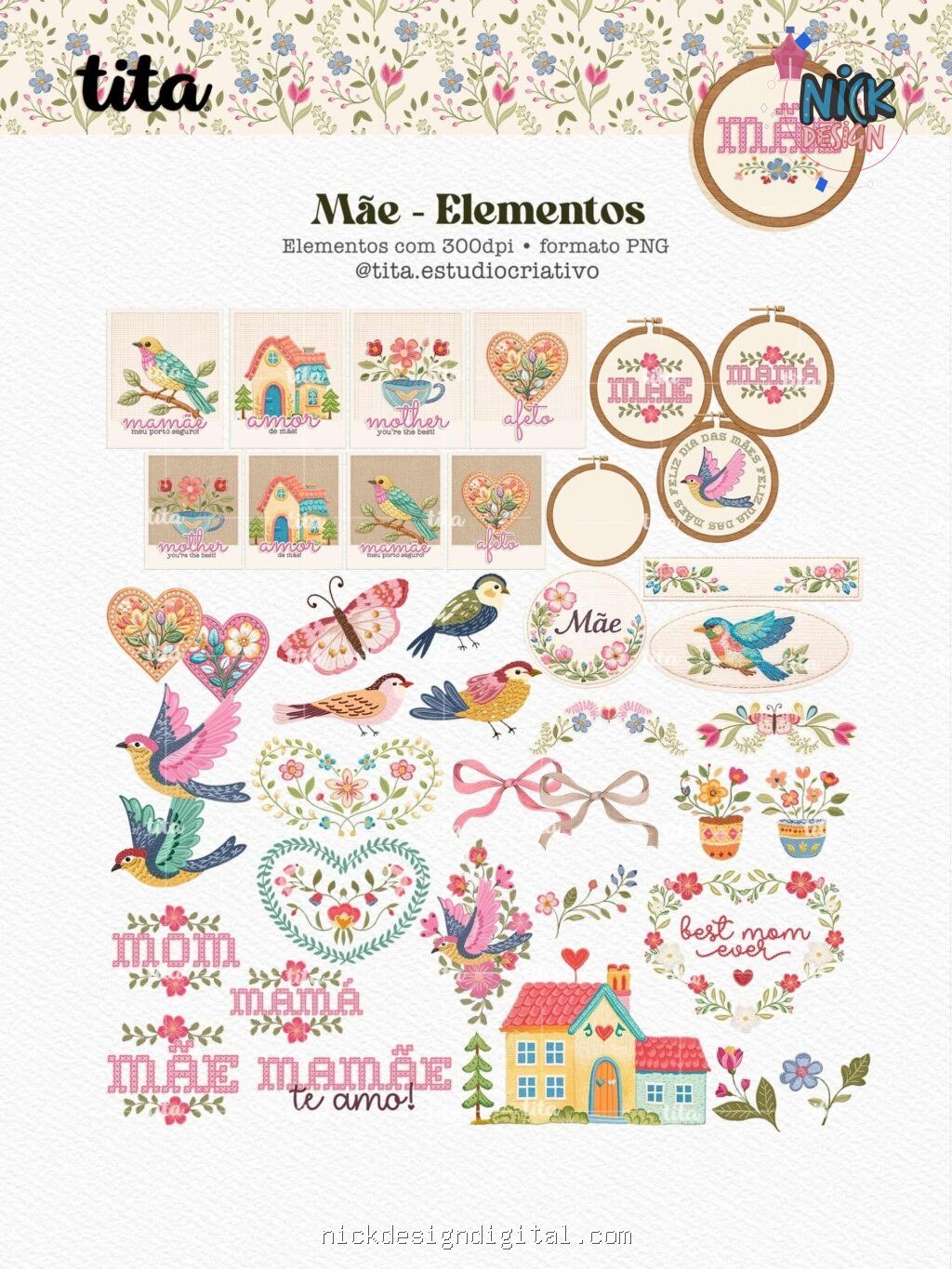Mãe 2026 - Combão Ilustrações + Papéis(Tita) - Imagem 9