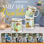 Amizade Divertida - Artes para Caneca