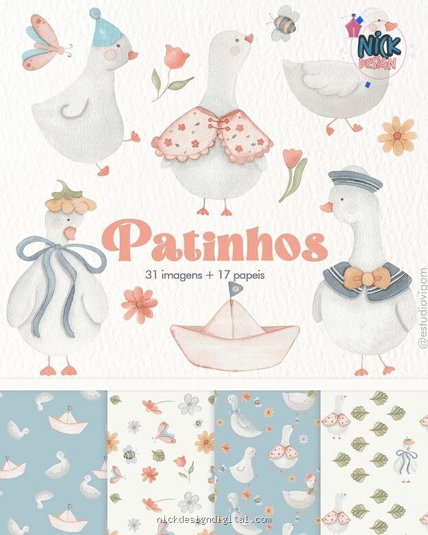 Patinhos - Kit Digital - Imagem 1