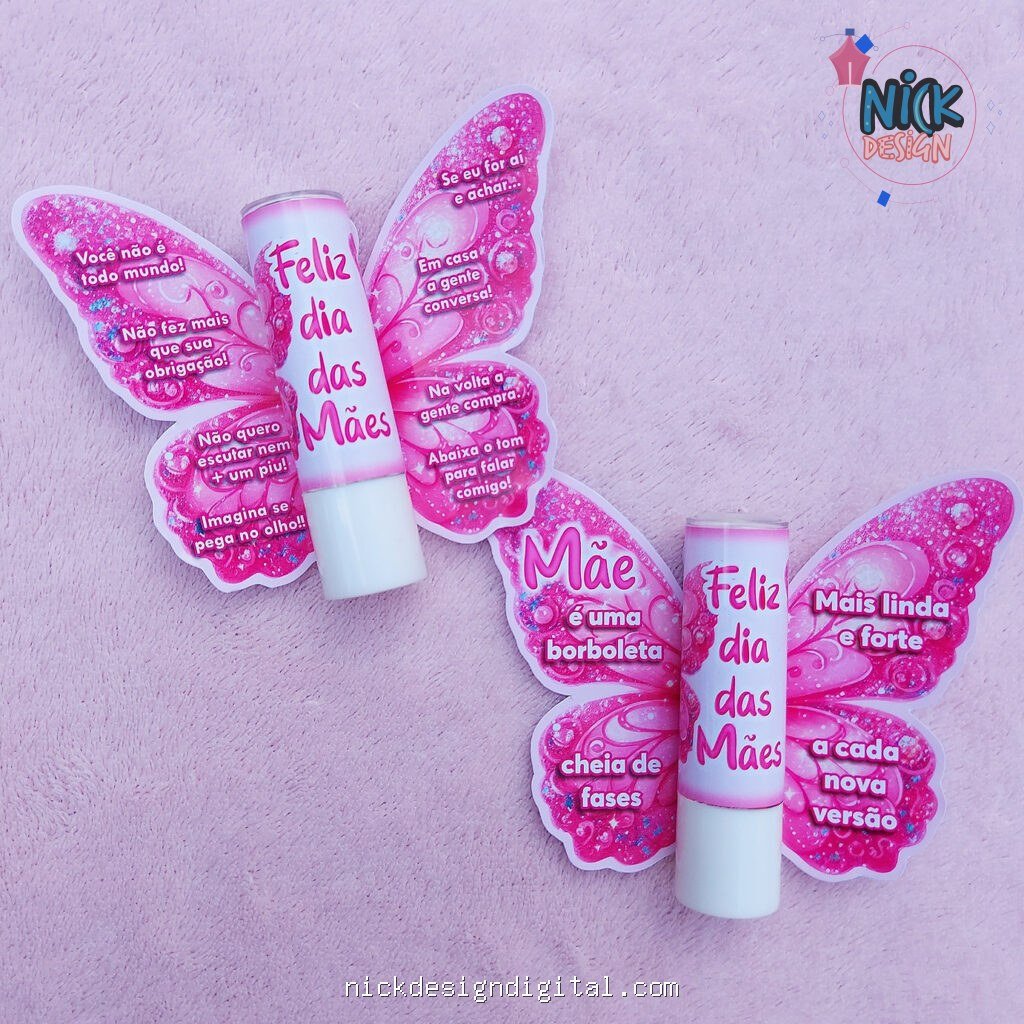 PDF Borboleta Rosa Manteiga de Cacau - Dia das Mães - Imagem 1