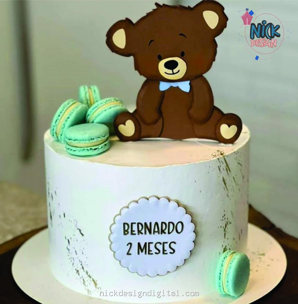 Ursinho Sentado - Topo de Bolo - Imagem 1