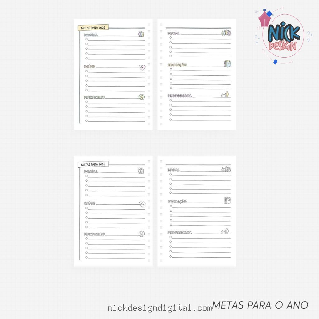 SUPER COMBO Planner Slim para Colorir 2026 (Nilmara) - Imagem 2