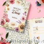 Combo Devocional Leitura da Bíblia 365 dias Católica Evangélica Leitura Livre Flores e Cores (Bicho Papel)