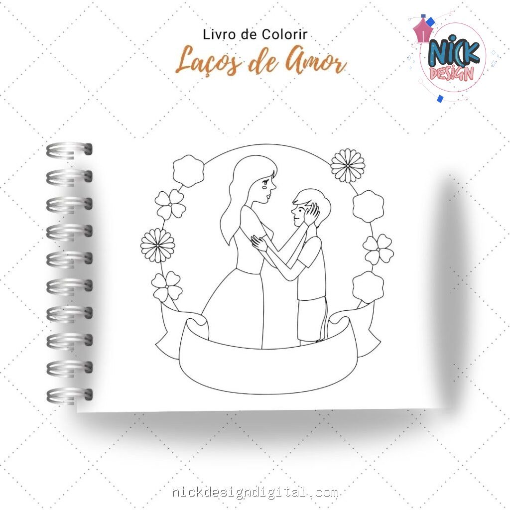 Laços de Amor - Livro de Colorir (Nick Design) - Imagem 8