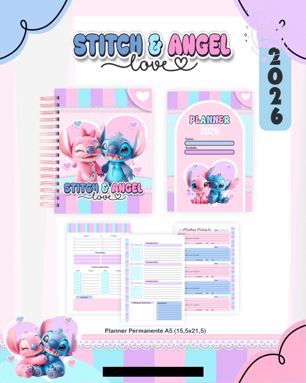 BOX Stitch e Angel - Escolar 2026 (Pamella) - Imagem 8