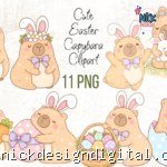 Cute Easter Capybara