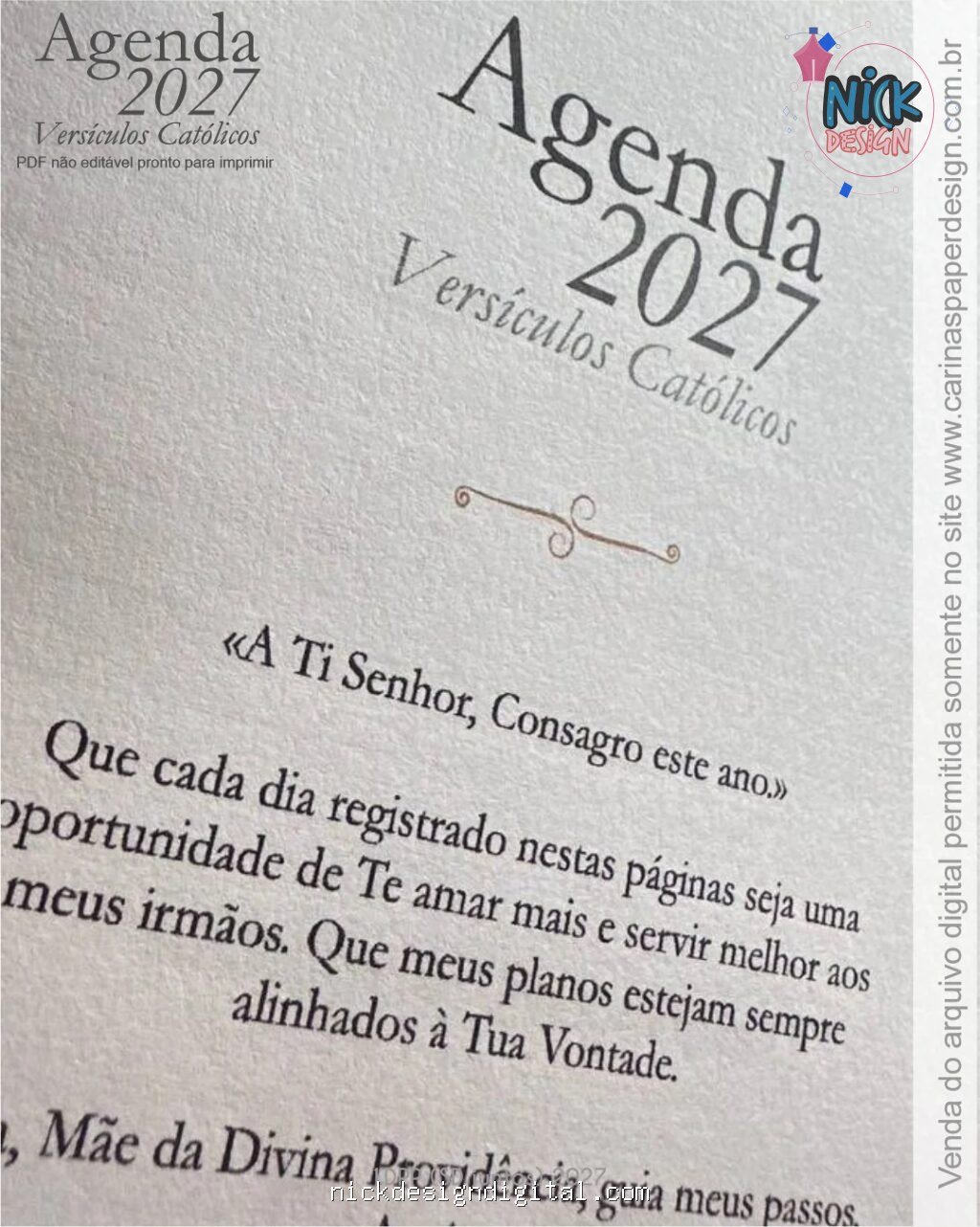 Agenda com Versículos Católicos 2027 - Imagem 9