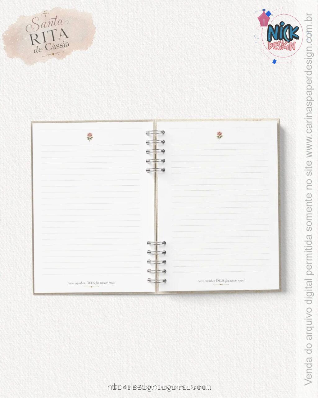 PDF Caderno Santa Rita de Cássia+ 5 Capas (Carinas Paper) - Imagem 4