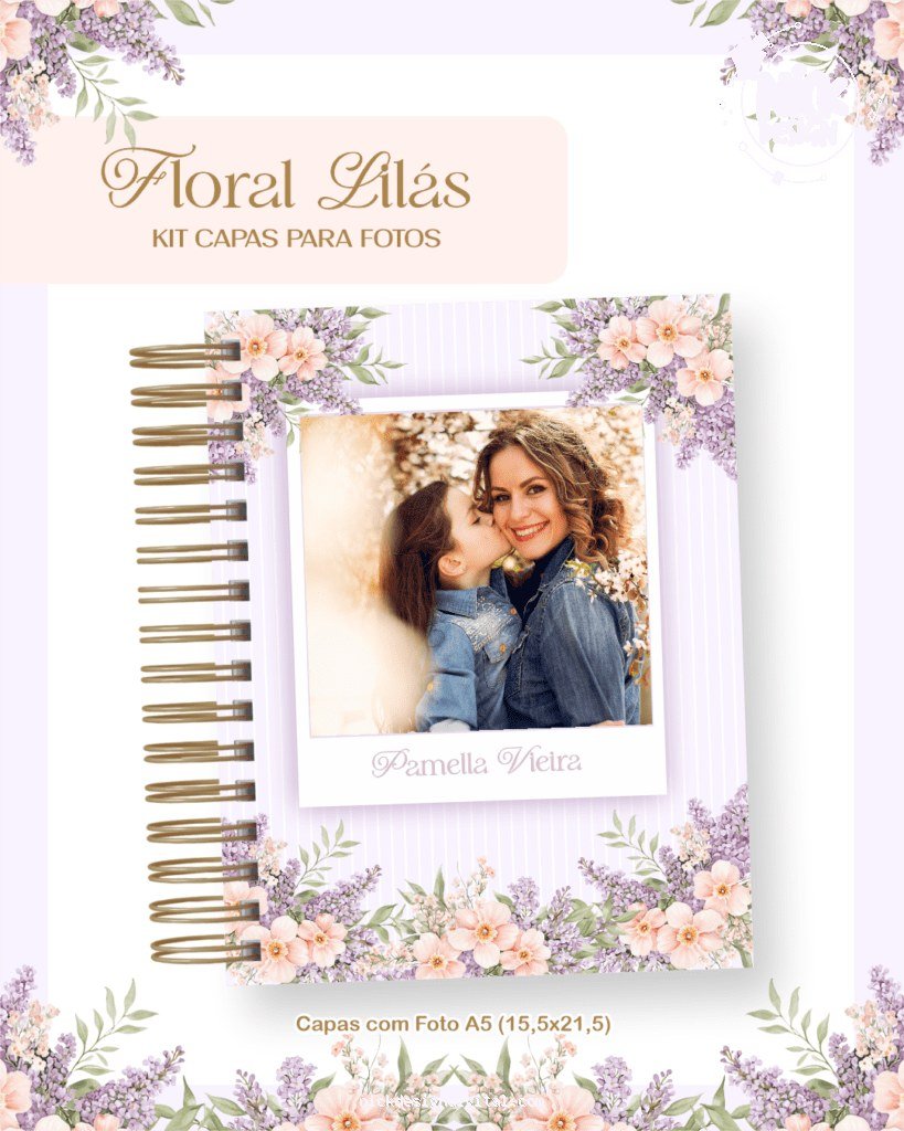 Floral Lilás - Capas para Fotos (Pamella) - Imagem 1