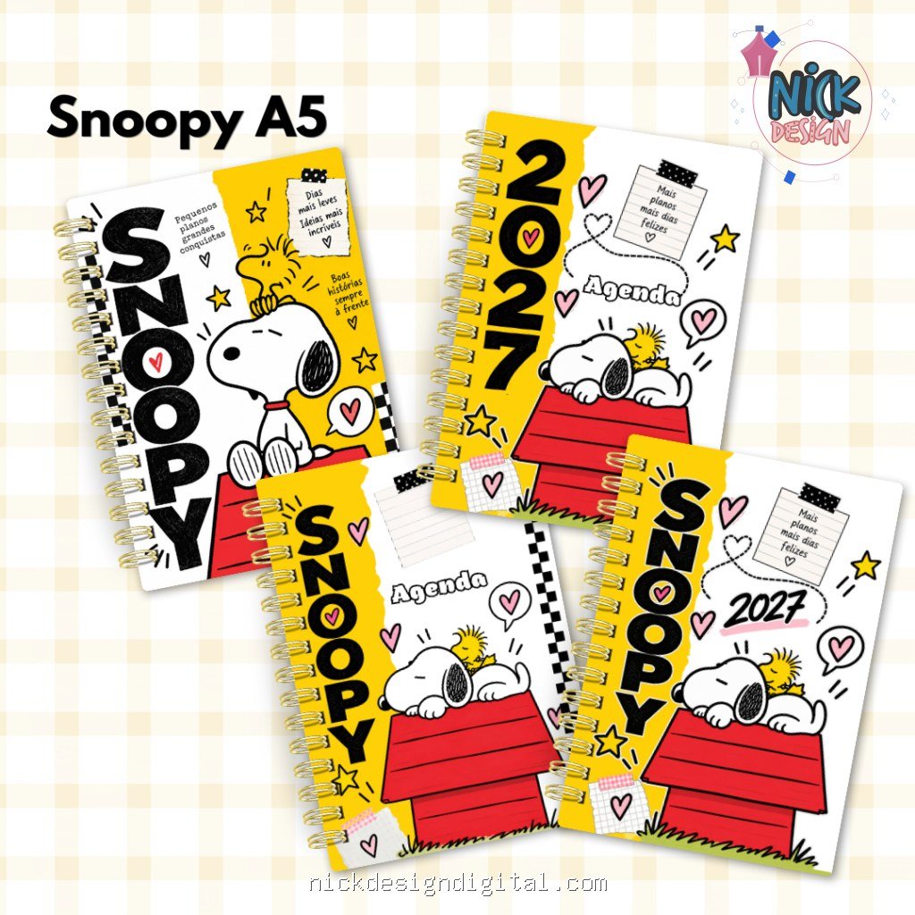 Pack Snoopy A5 – 8 Capas / 4 Miolos - Imagem 4