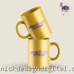 Mockup 2 Canecas empilhada (PSD)