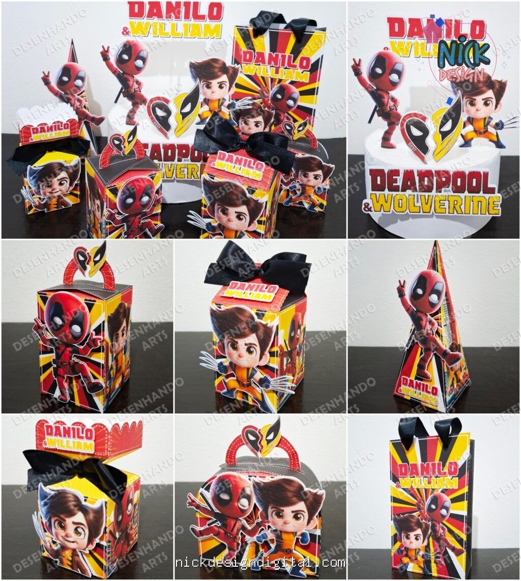 Deadpool e Wolverine - Kit Festa Pronta - Imagem 1