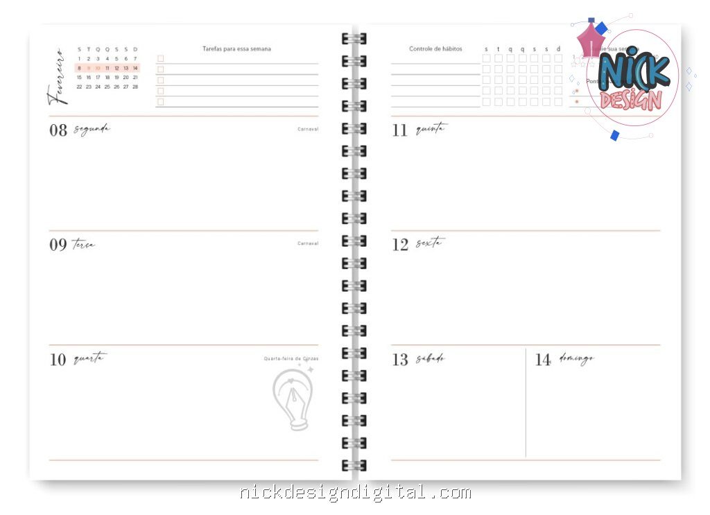 Miolo Planner Joy 2027 (Trilha de Papel) - Imagem 8