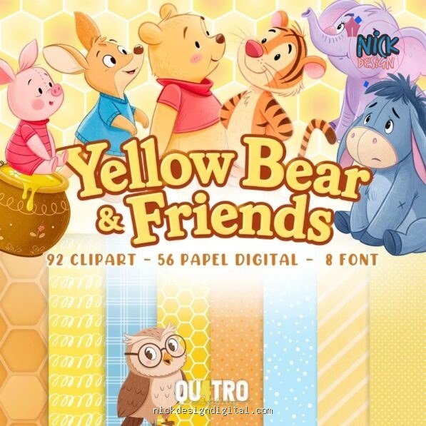 Yellow Bear & Friends • Winnie Pooh – Kit Digital