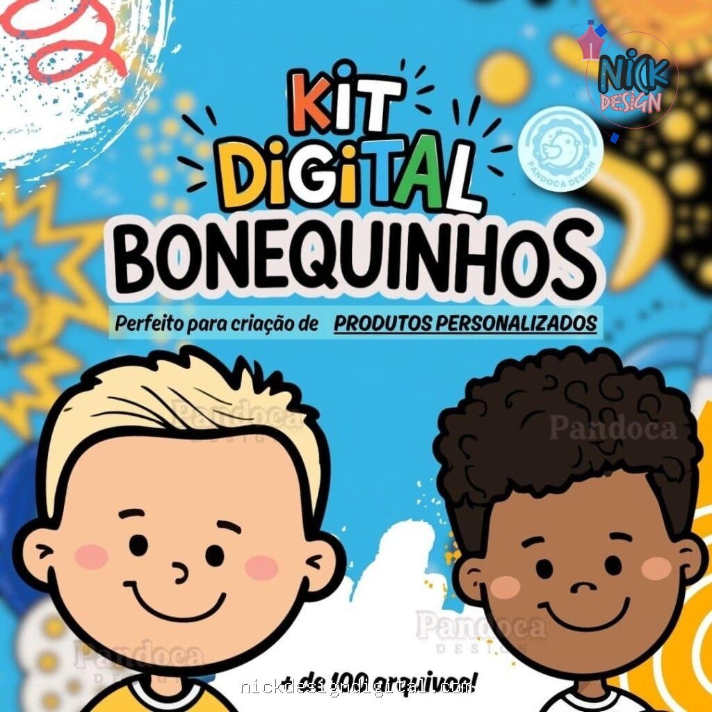 Bonequinhas Meninos - Kit Digital - Imagem 1