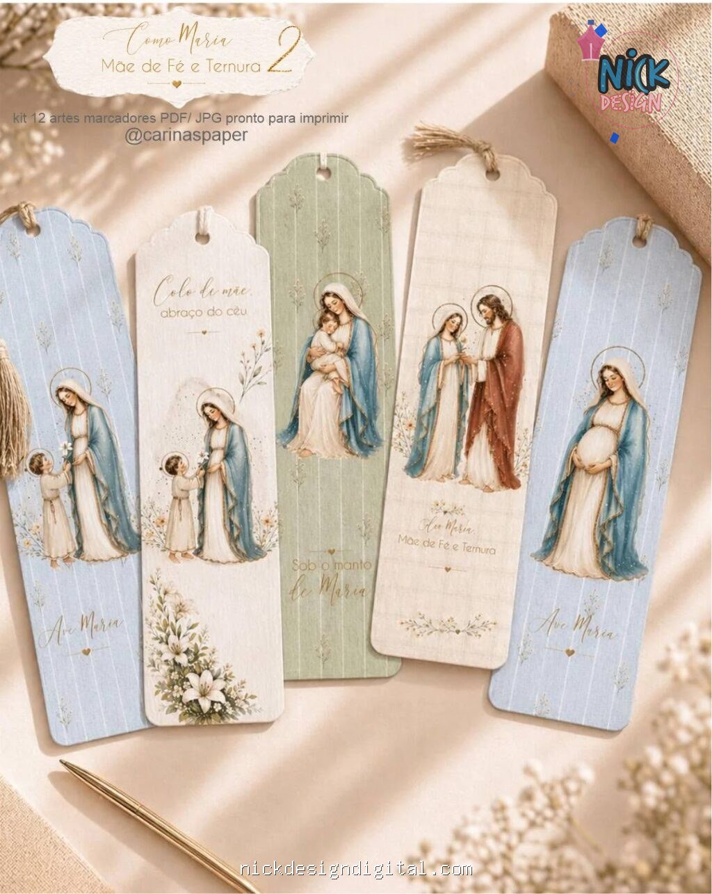 Marcadores de páginas COMO MARIA 2 (Carinas Paper) - Imagem 2