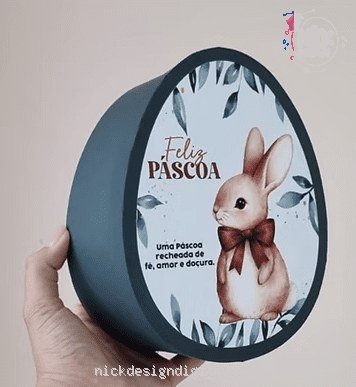 Caixa Oval 13cm - Páscoa