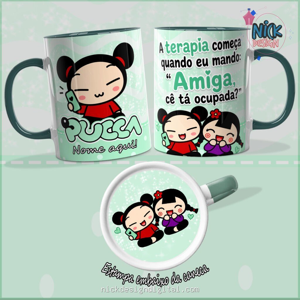 Pucca Amigas + Estampa Exclusiva para o Fundo da Caneca - Imagem 8