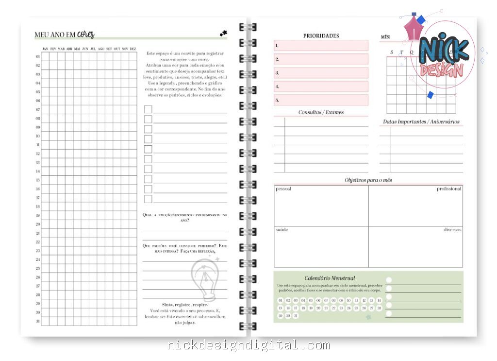 Miolo Planner Spring Permanente (Trilha de Papel) - Imagem 6