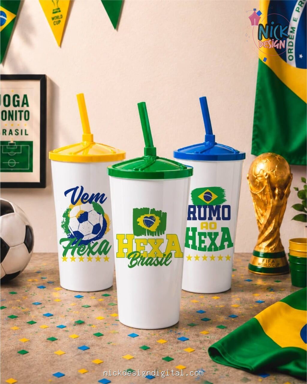 FREEBIE - 6 Artes Copa do Mundo Brasil 2026 - Imagem 1
