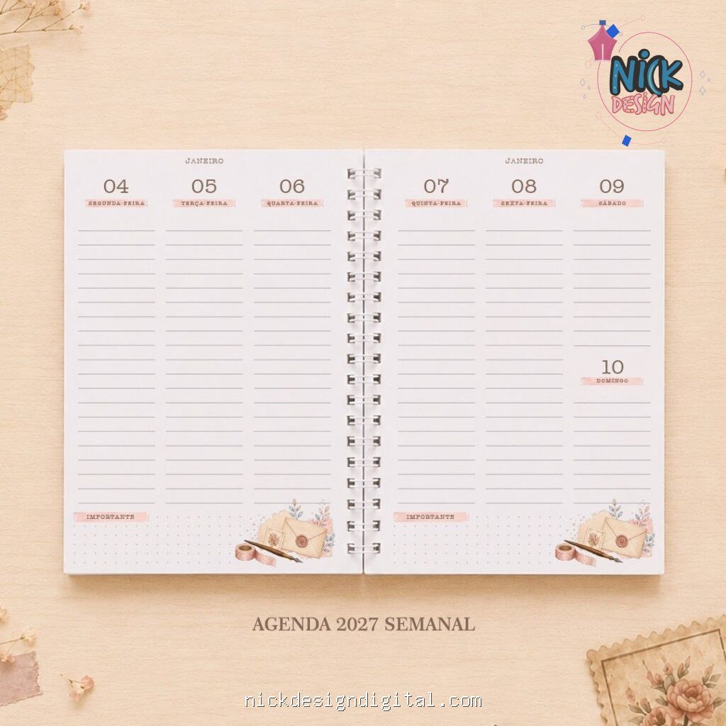 Coleção Cápsula – Cartas Vintage Agendas Caderno Bloquinho - Imagem 6