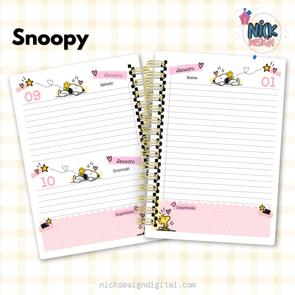 Pack Snoopy A5 – 8 Capas / 4 Miolos - Imagem 2