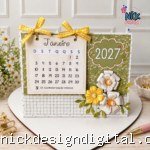 Calendário de Mesa Margaridas 2027