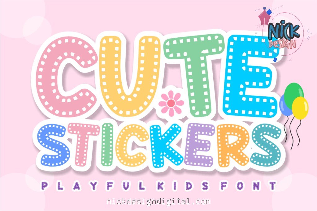Cute Stickers - Fonte p/ Instalar - Imagem 1