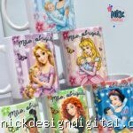Mãe, Obrigada... Princesas 2026 - Artes para Caneca