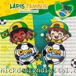 Lápis Tambor de Mão Copa do Mundo
