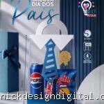 Sacola Acetato Azul - Dia dos Pais