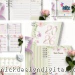 COMBO 8 Agendas 2026 e Permanente com/sem Versículo Floral (Bicho Papel)